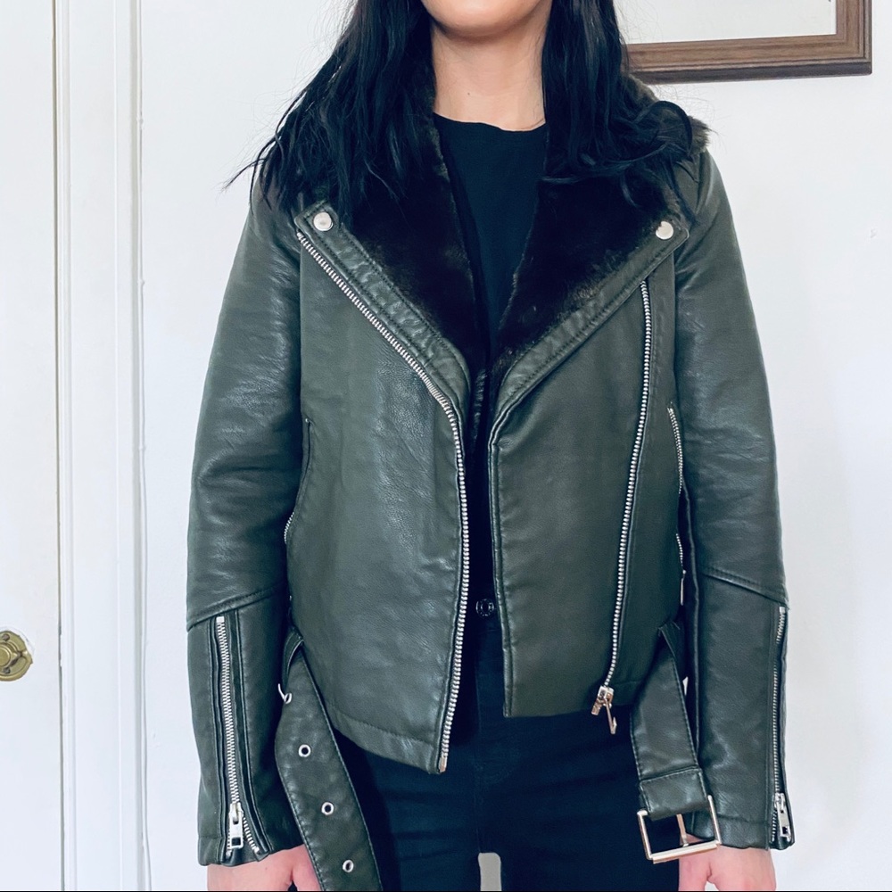 F21 Faux Leather Moto Jacket